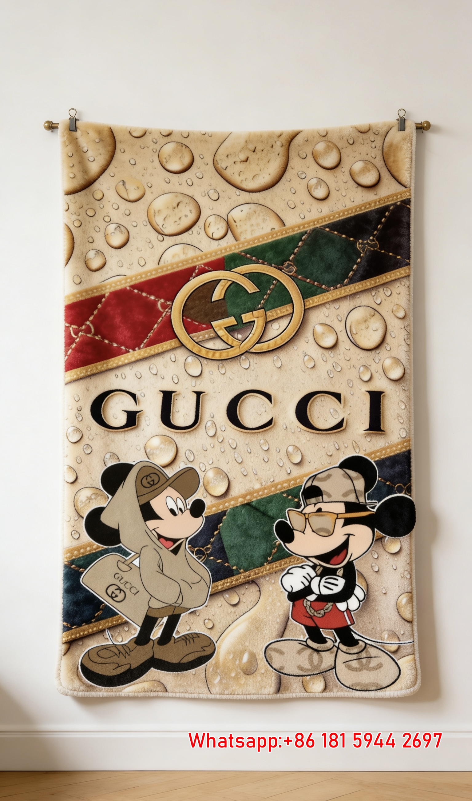 Gucci Trendy Mouse Tapestry Gucci Street Mickey Throw blankets IMG_2722